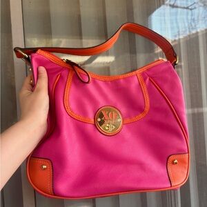 Pink Orange Shoulder Bag Y2K Bright Colors Xoxo Purse